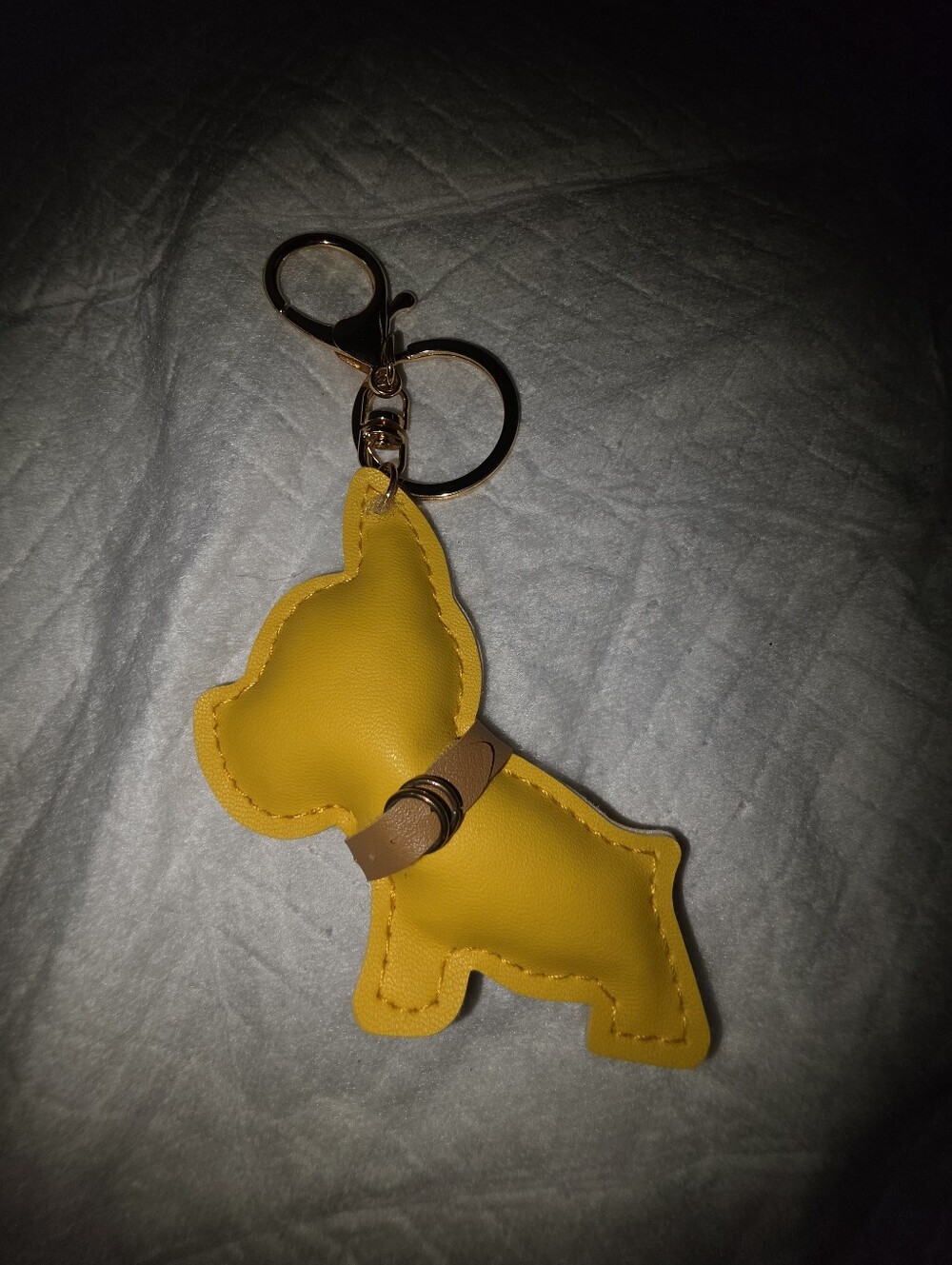 Yellow Dog Keychain Bag Charm - Picture 2 of 3